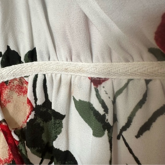 Aritzia Wilfred Sabine Dress White Floral Size L - Picture 3 of 12